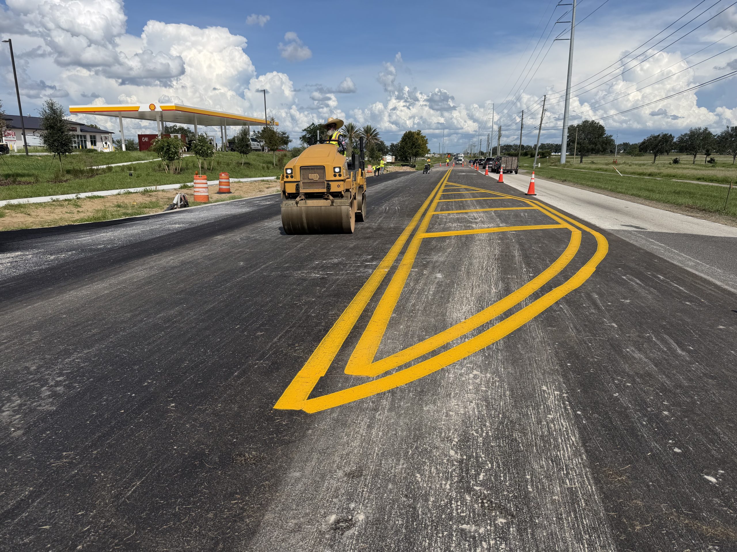 One County Road, Three Tasks: Milling, Paving and Striping in Haines City